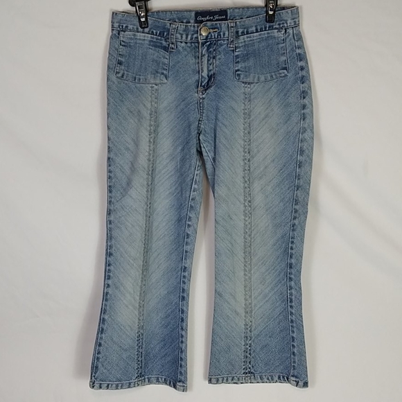 Juniors Comfort Jeans Capri Size 9/10 - Picture 1 of 8